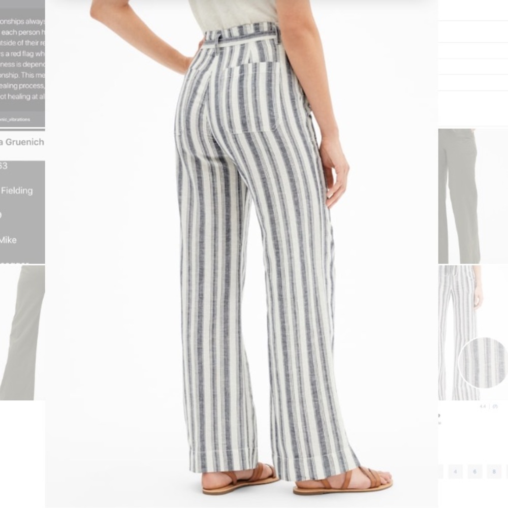 Tie-Belt Wide-Leg Pants - Picture 3 of 8